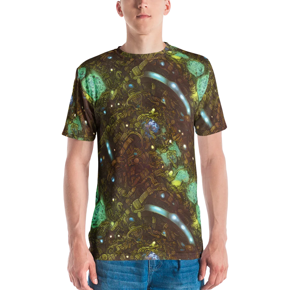 Bioluminescent Engine on Men's Crew Neck T-Shirt — Front