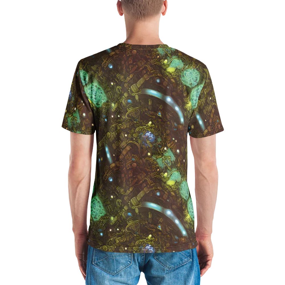 Bioluminescent Engine on Men's Crew Neck T-Shirt — Back
