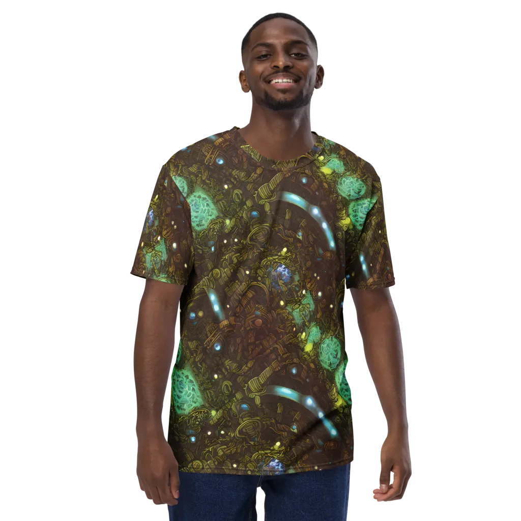 Bioluminescent Engine on Men's Crew Neck T-Shirt — Front