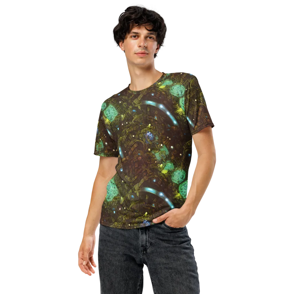 Bioluminescent Engine on Men's Crew Neck T-Shirt — Front