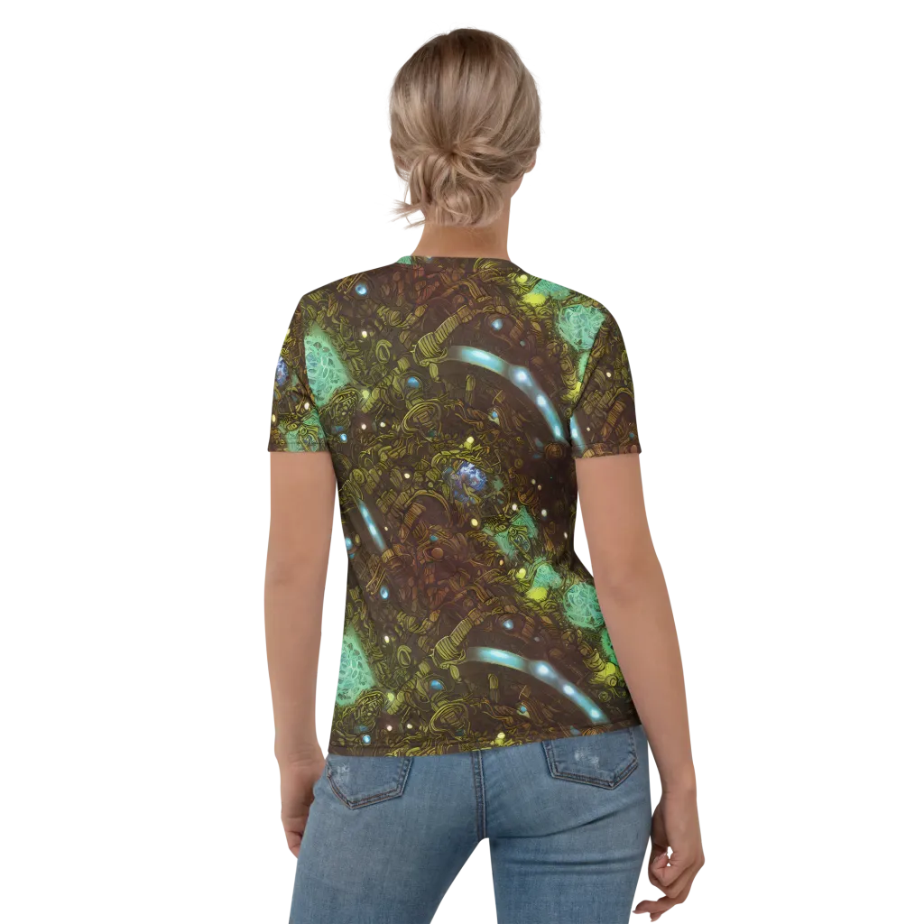 Bioluminescent Engine on Women's Crew Neck T-Shirt — Back