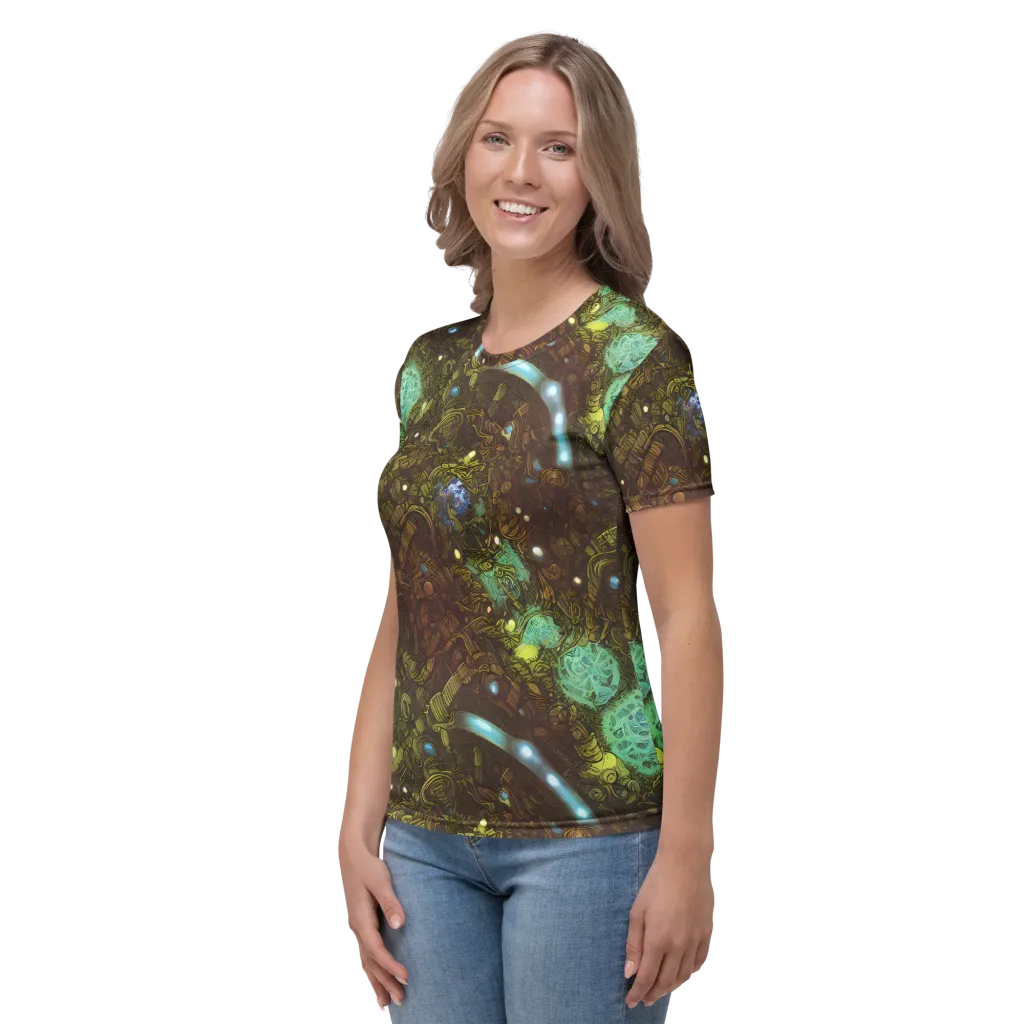 Bioluminescent Engine on Women's Crew Neck T-Shirt — Left