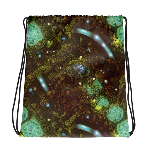 Bioluminescent Engine on a Drawstring Bag