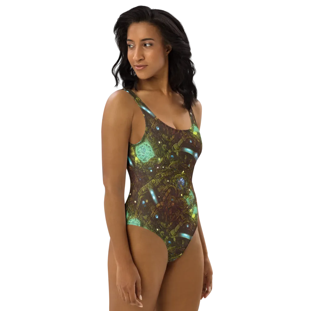 Bioluminescent Engine on One-Piece Swimsuit — Right