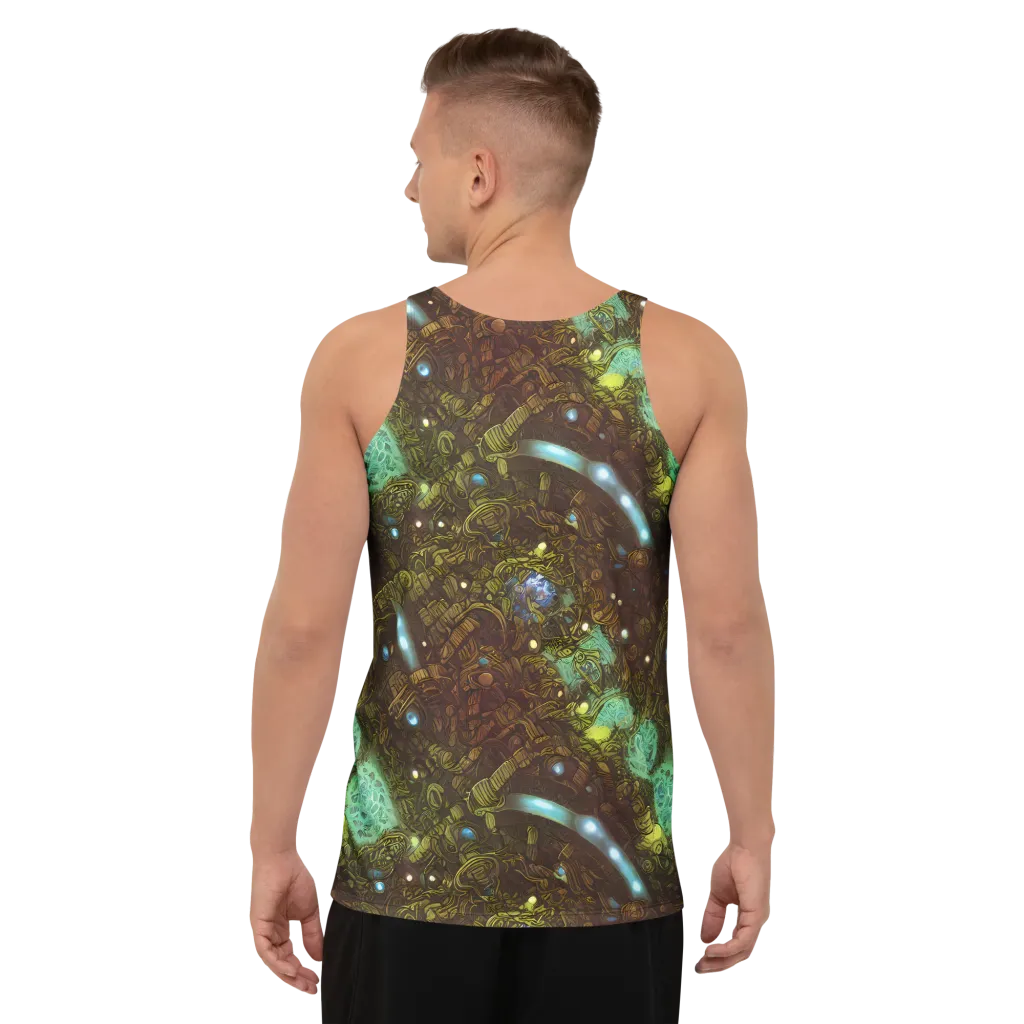 Bioluminescent Engine on Men's Tank Top — Back