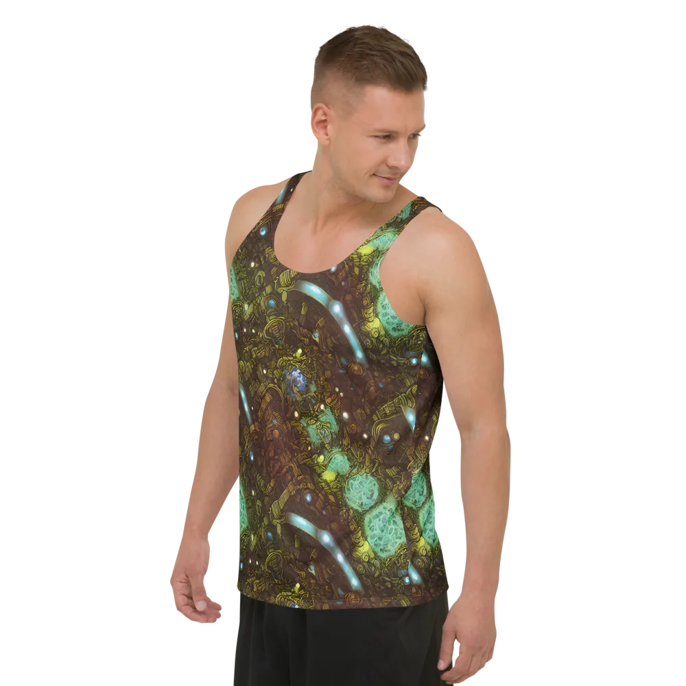 Bioluminescent Engine on Men's Tank Top — Left Front
