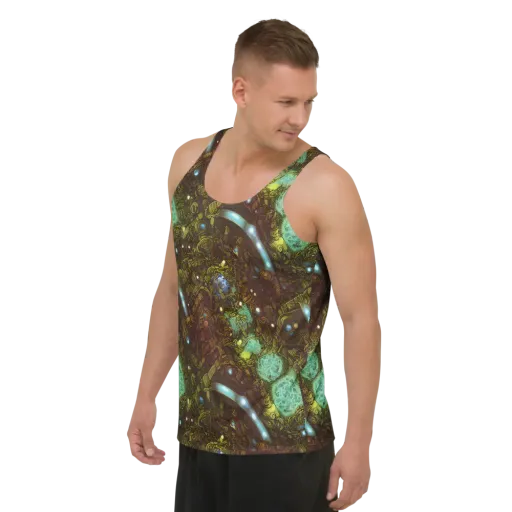 Bioluminescent Engine on a Men's Tank Top