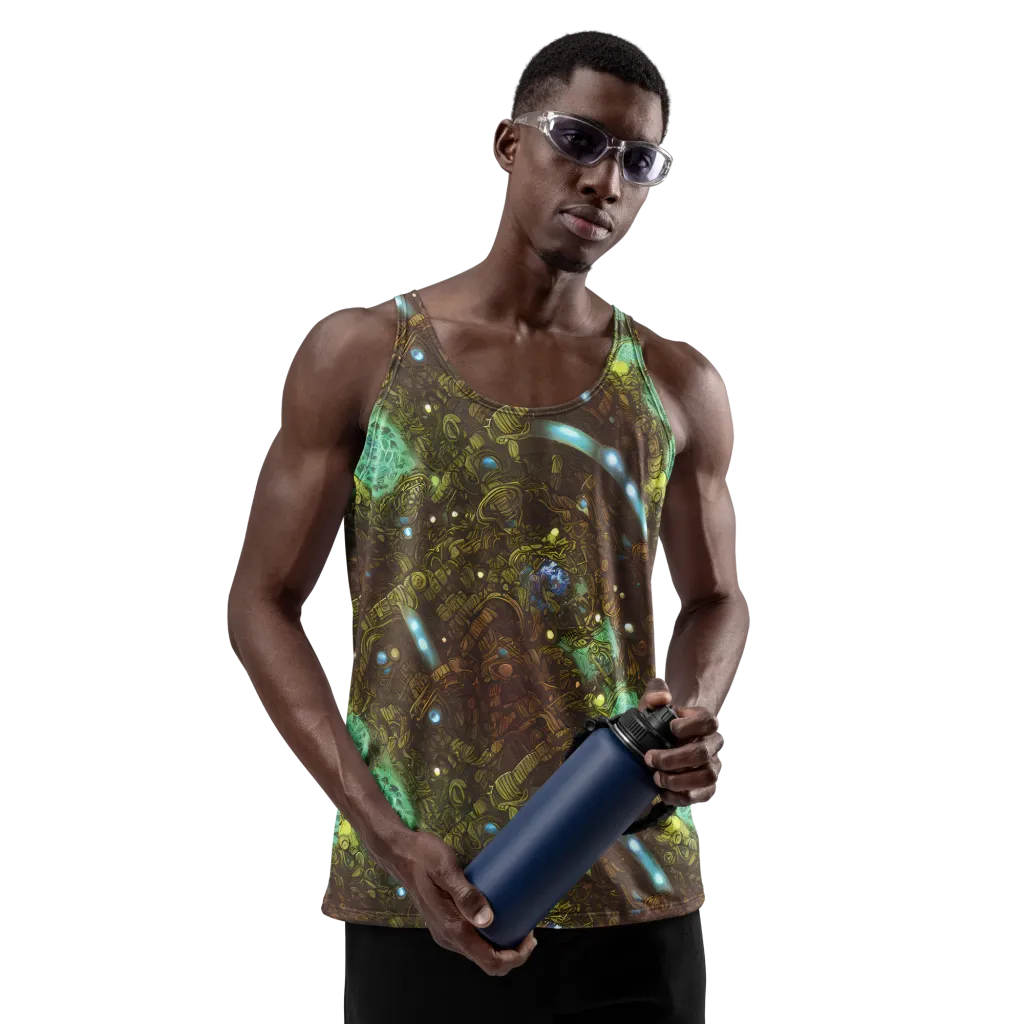 Bioluminescent Engine on Men's Tank Top — Front