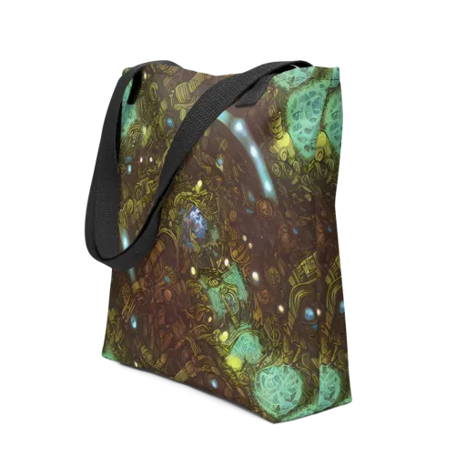 Bioluminescent Engine on a Tote Bag