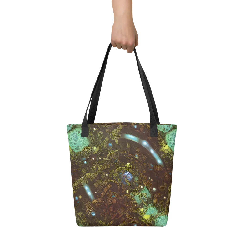 Bioluminescent Engine on Tote Bag — Front