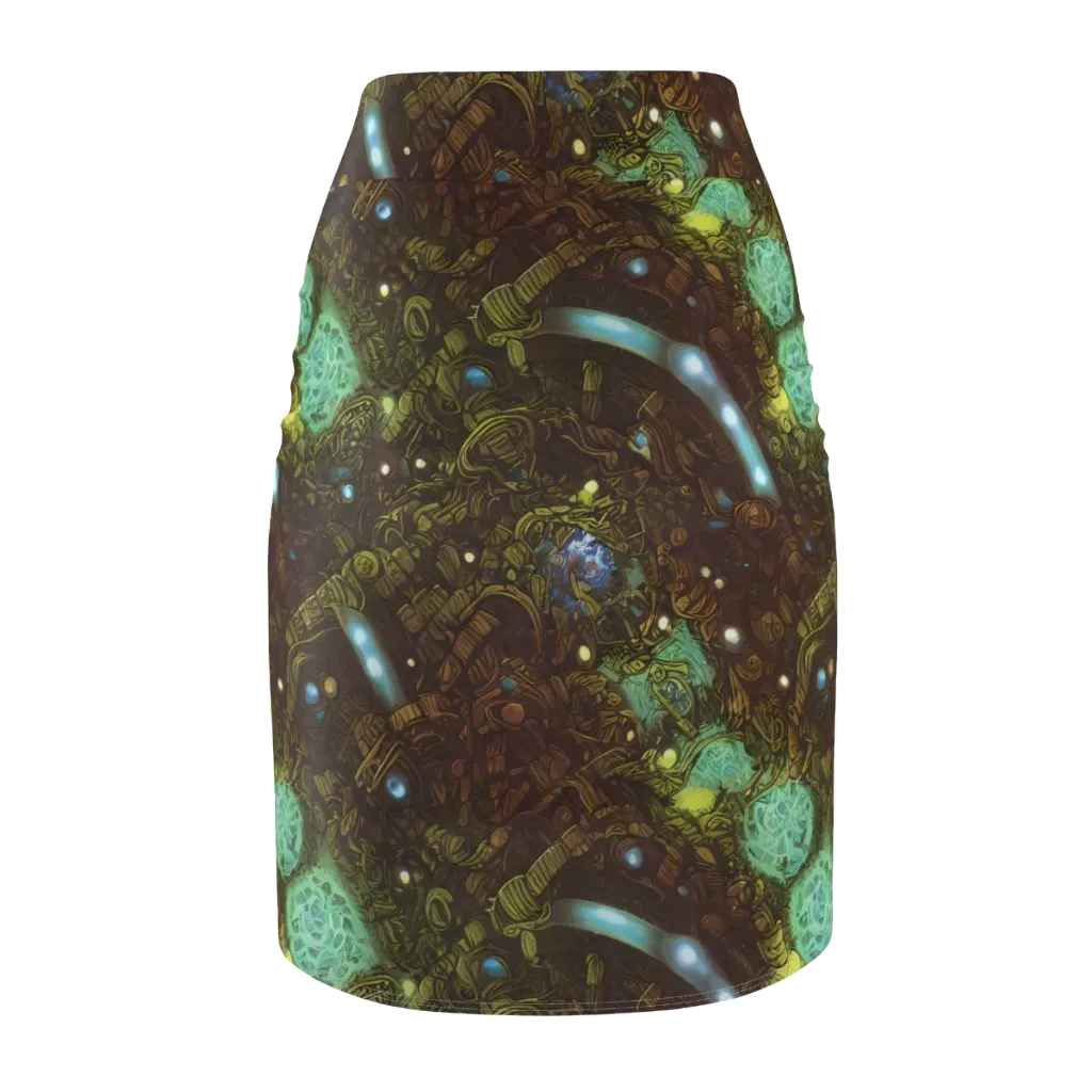 Bioluminescent Engine on Pencil Skirt — Back