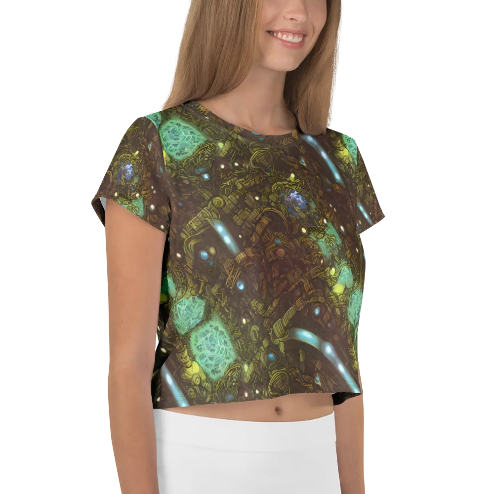 Bioluminescent Engine on Crop Tee — Right
