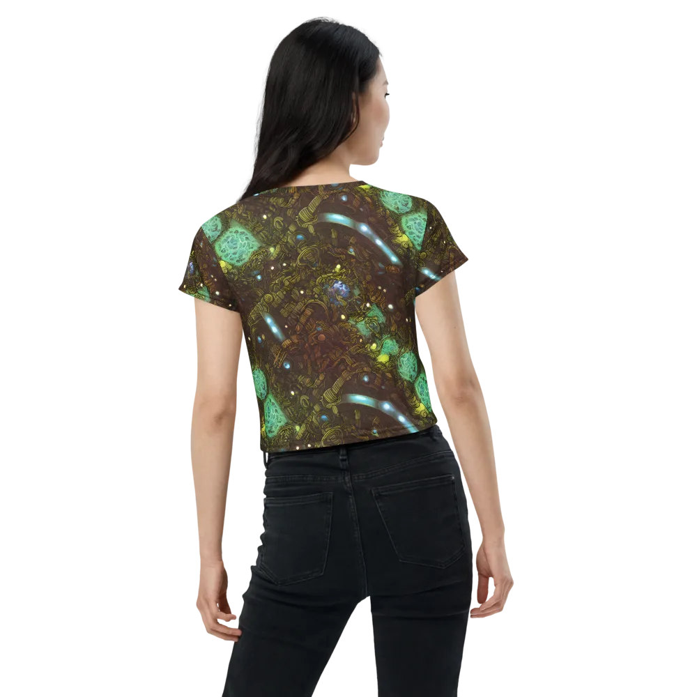Bioluminescent Engine on Crop Tee — Back