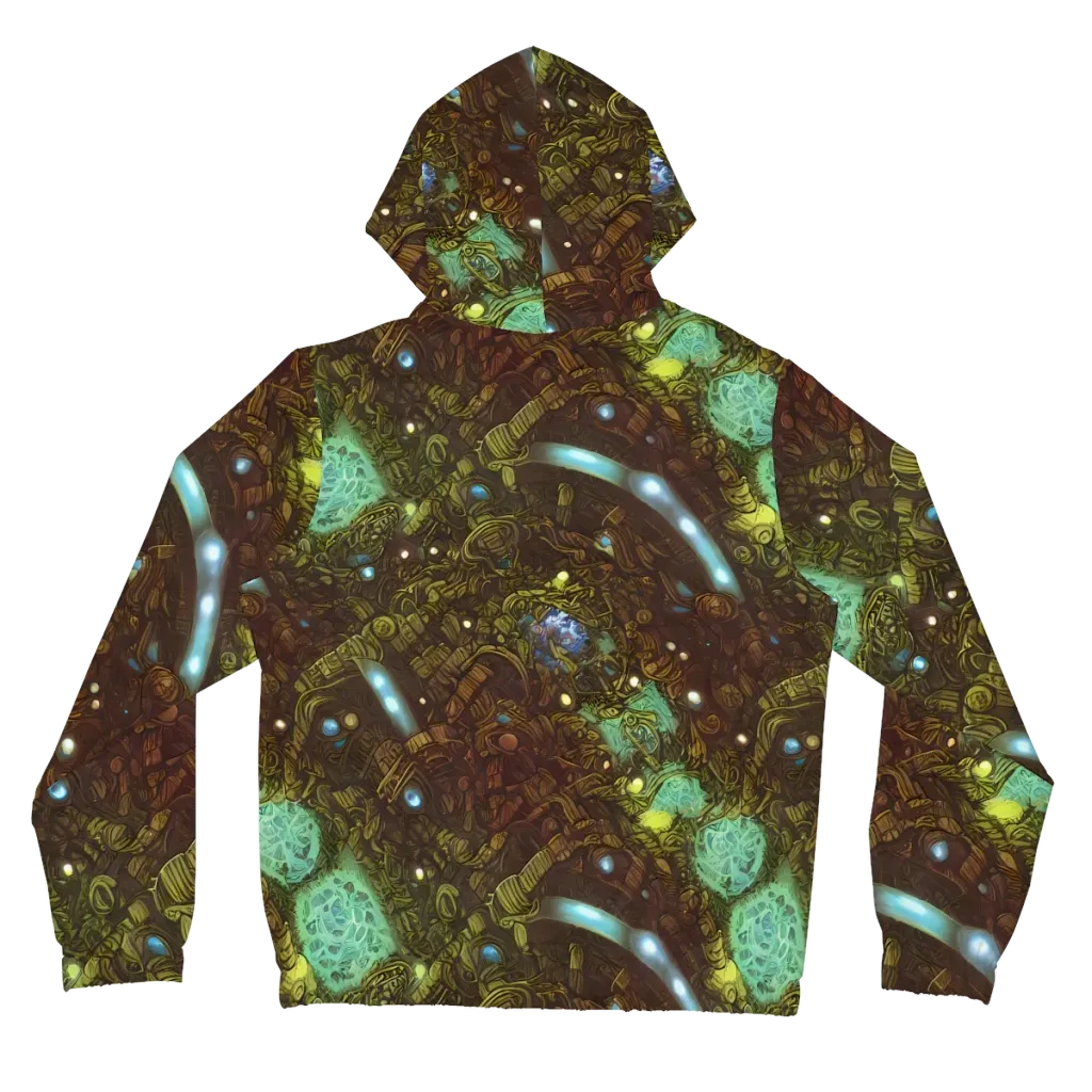 Bioluminescent Engine on Women's Full-Zip Hoodie — Back