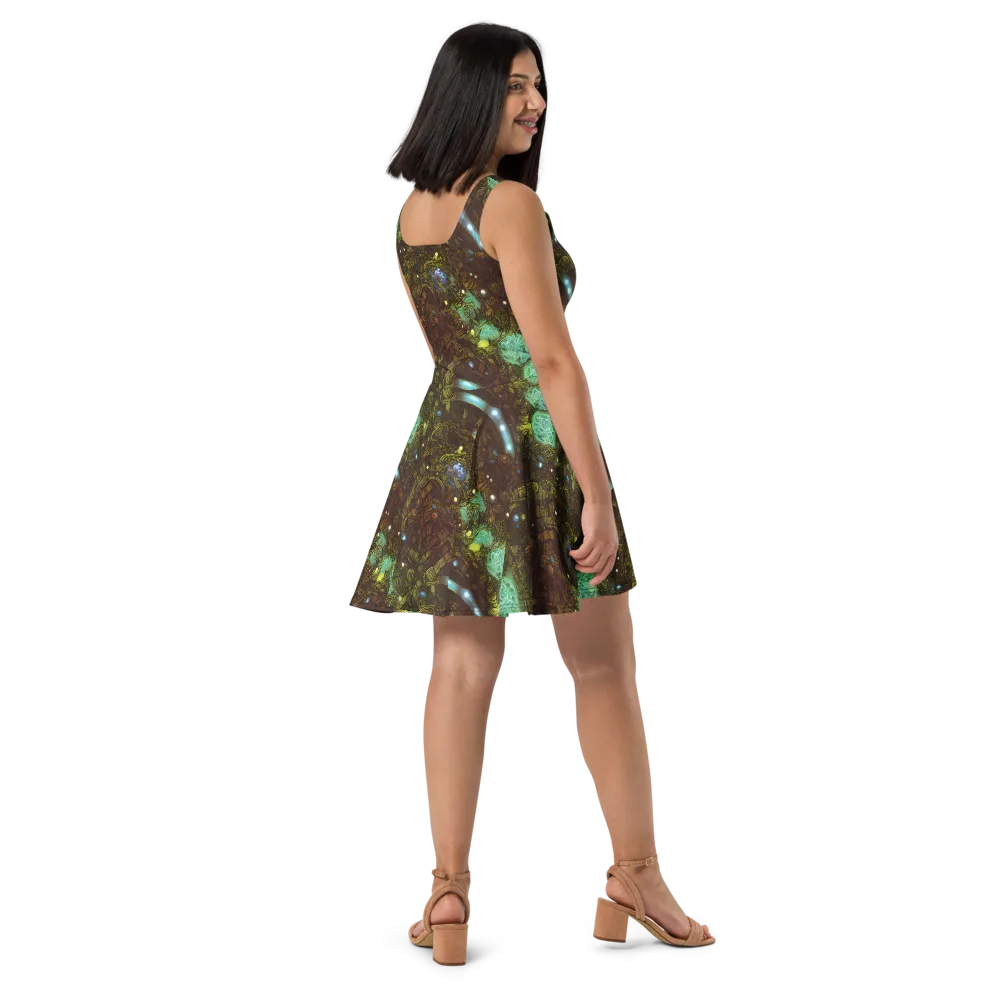 Bioluminescent Engine on Skater Dress — Right