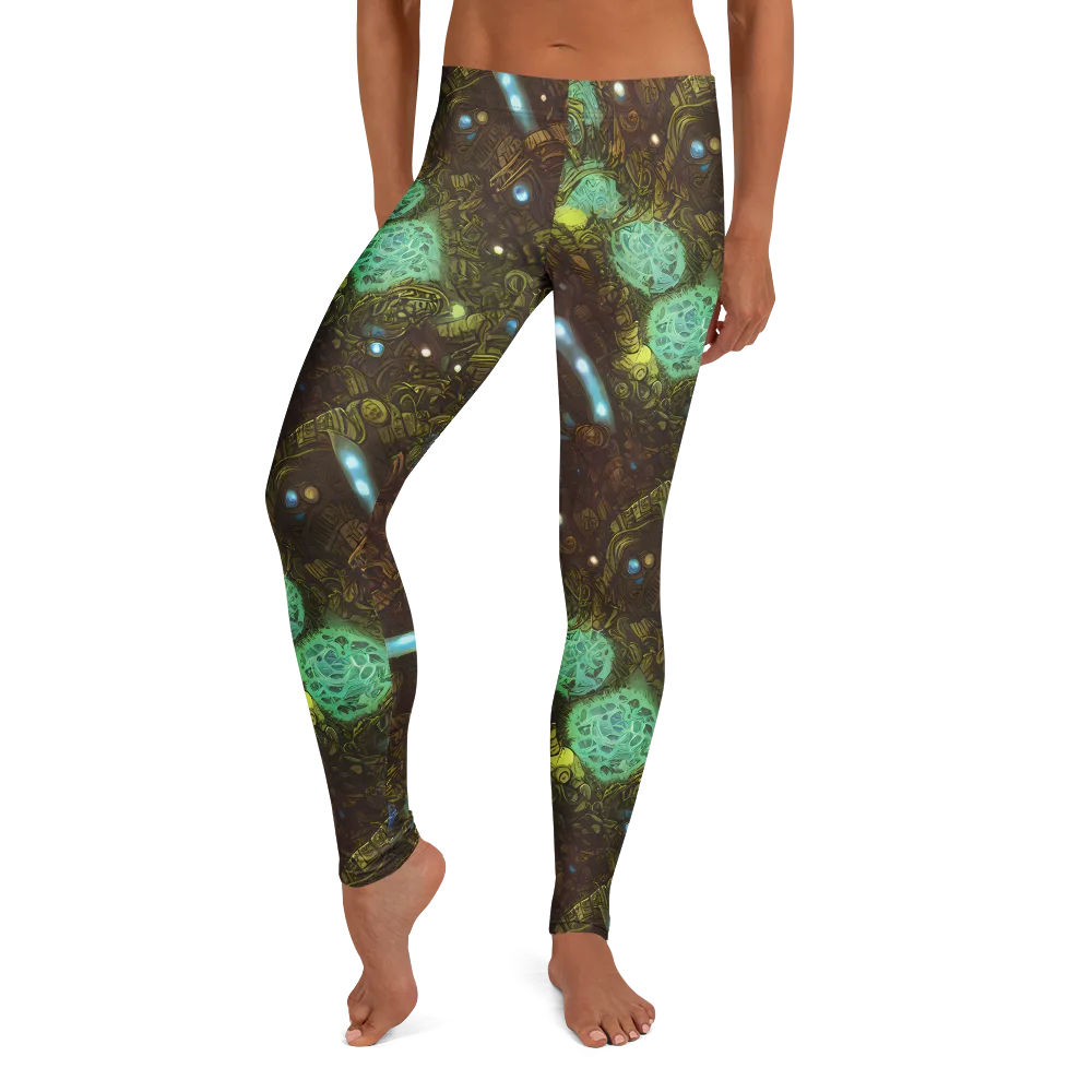 Bioluminescent Engine on Leggings — Front