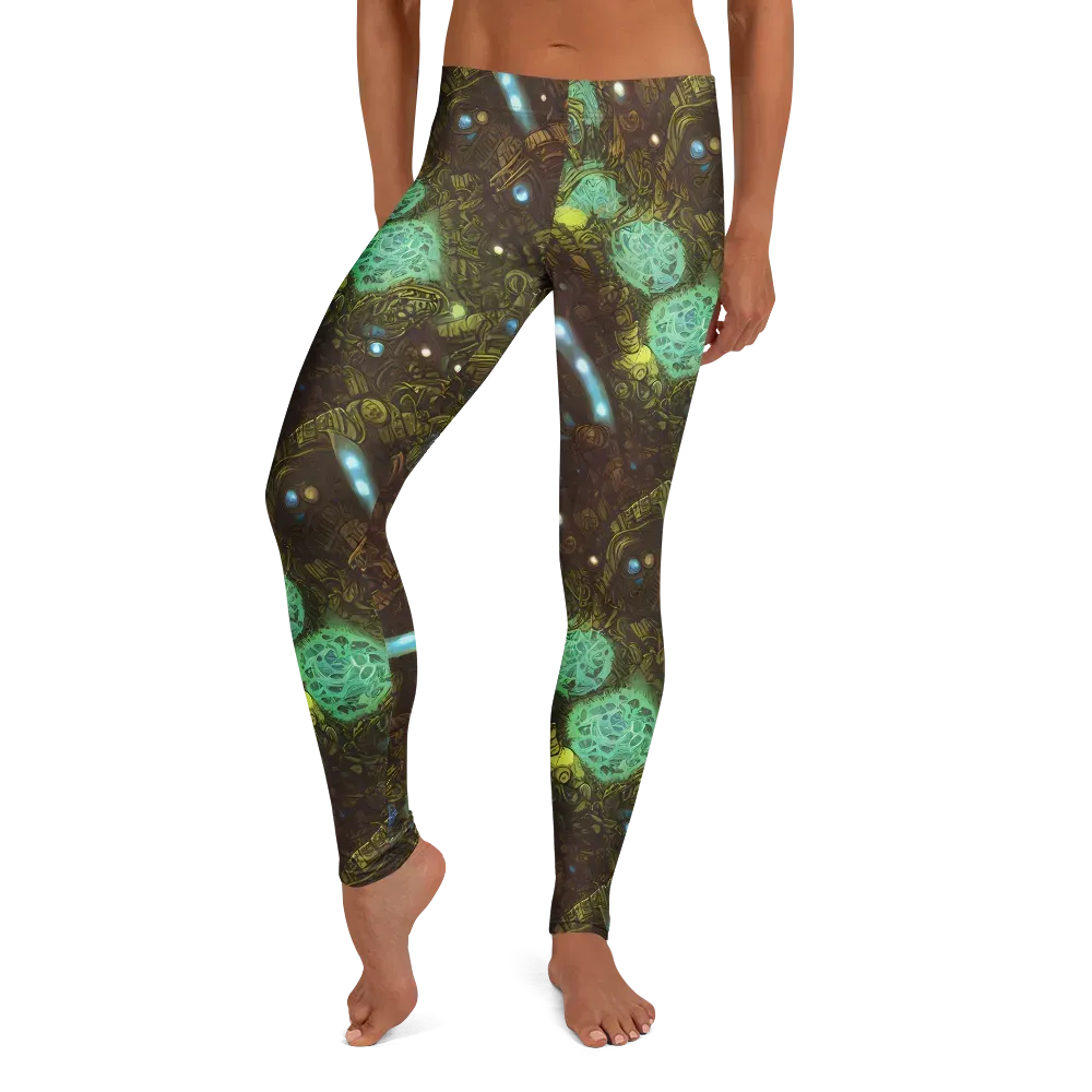 Bioluminescent Engine on Leggings — Front