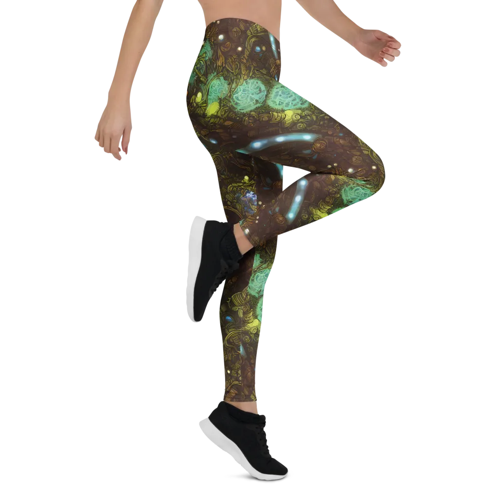 Bioluminescent Engine on Leggings — Right