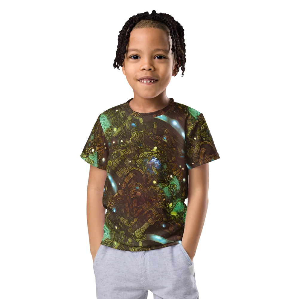 Bioluminescent Engine on Kids Crew Neck T-Shirt — Front