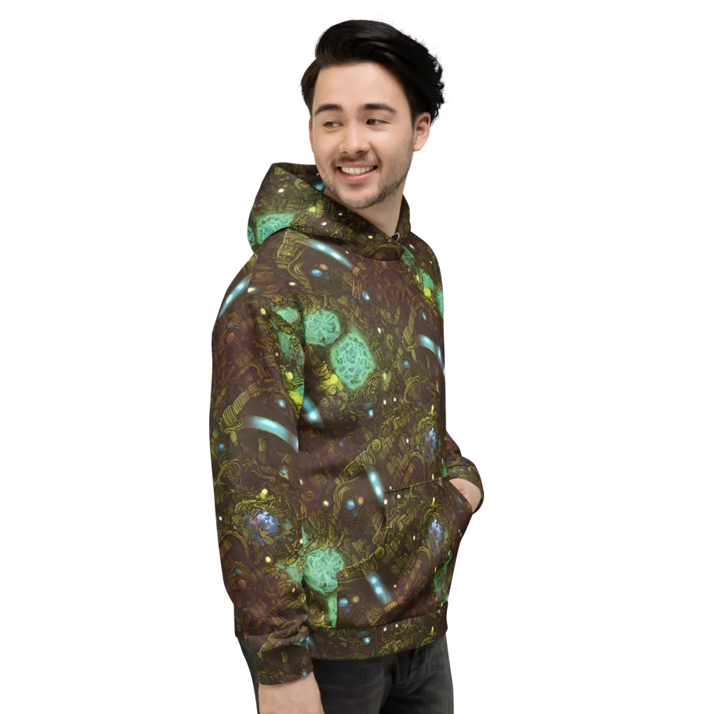 Bioluminescent Engine on Hoodie — Right