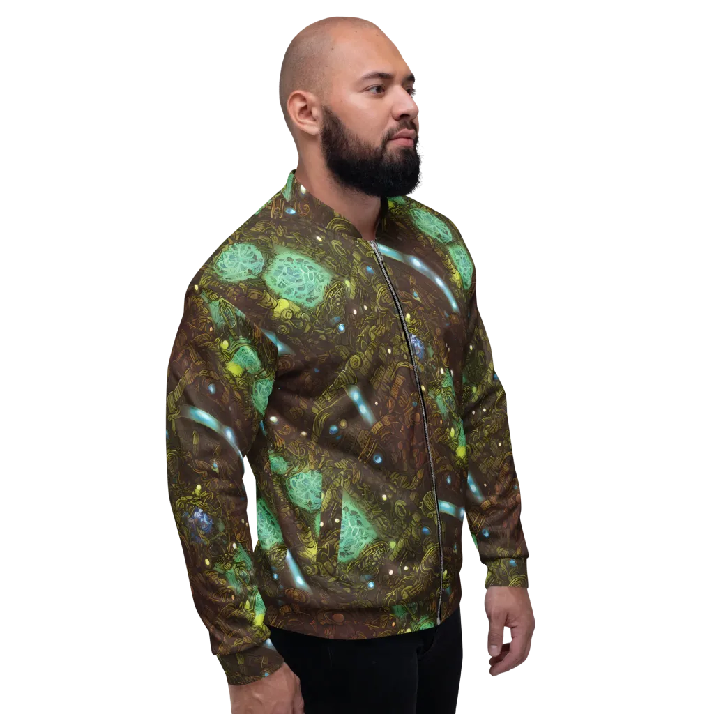 Bioluminescent Engine on Bomber Jacket — Right