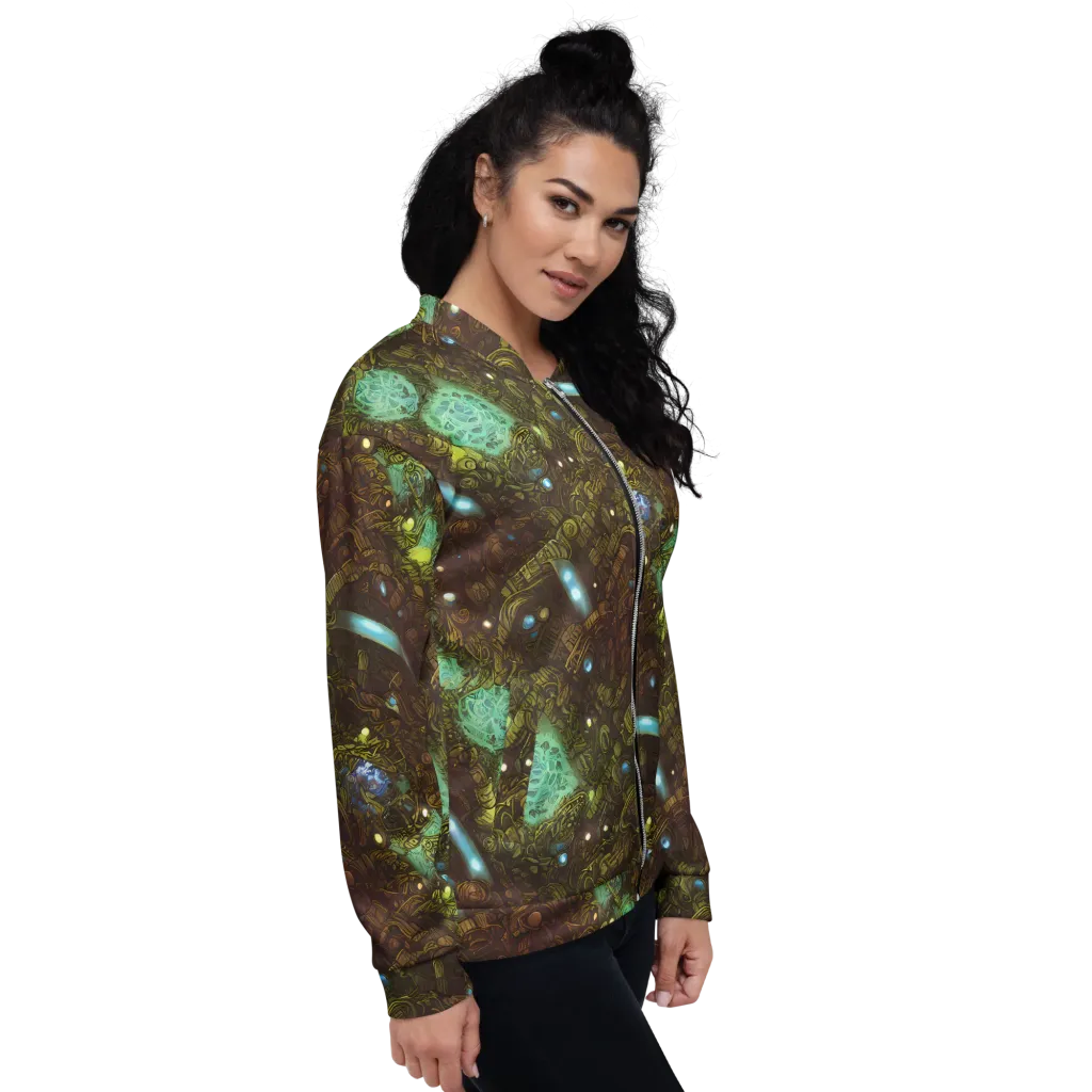 Bioluminescent Engine on Bomber Jacket — Right