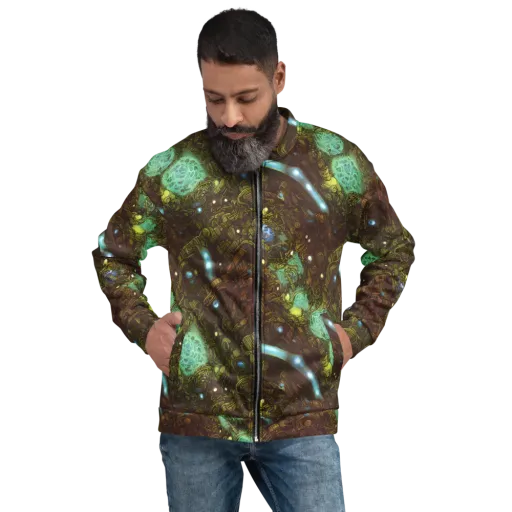 Bioluminescent Engine on a Bomber Jacket