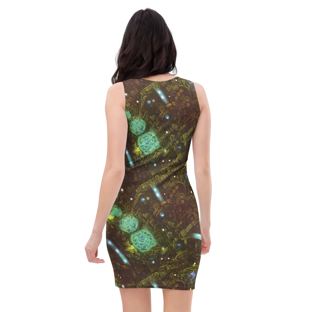 Bioluminescent Engine on Bodycon Dress — Back