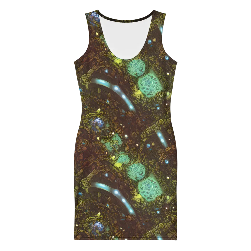 Bioluminescent Engine on Bodycon Dress — Front