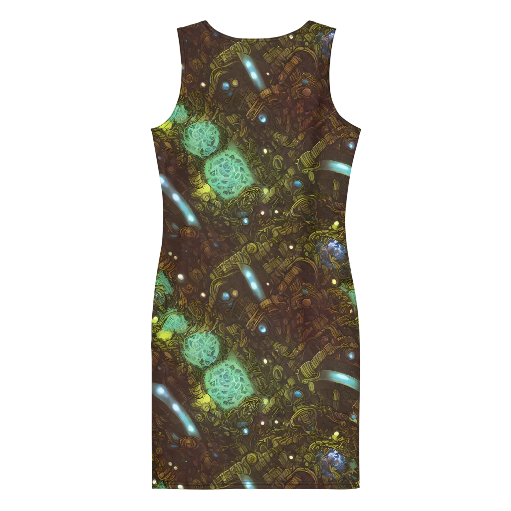 Bioluminescent Engine on Bodycon Dress — Back