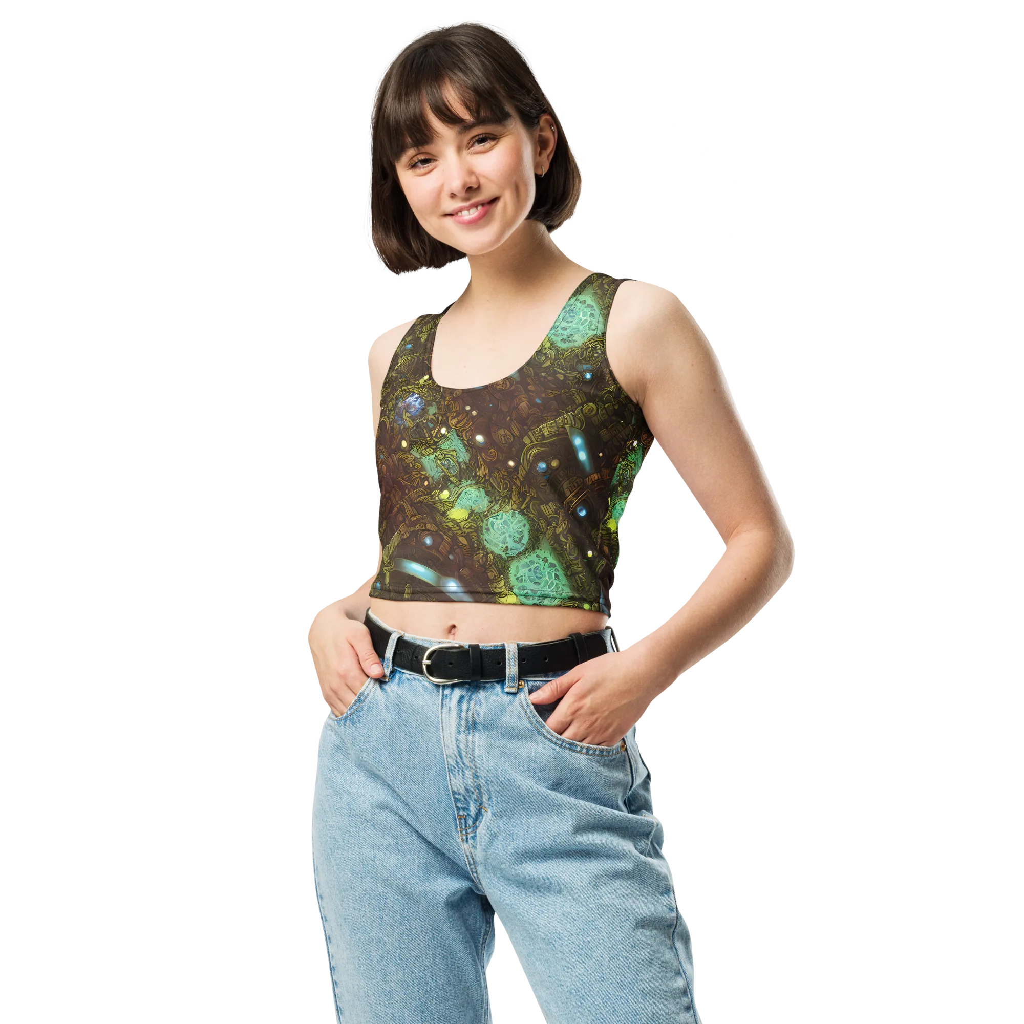 Bioluminescent Engine on Crop Top — Front