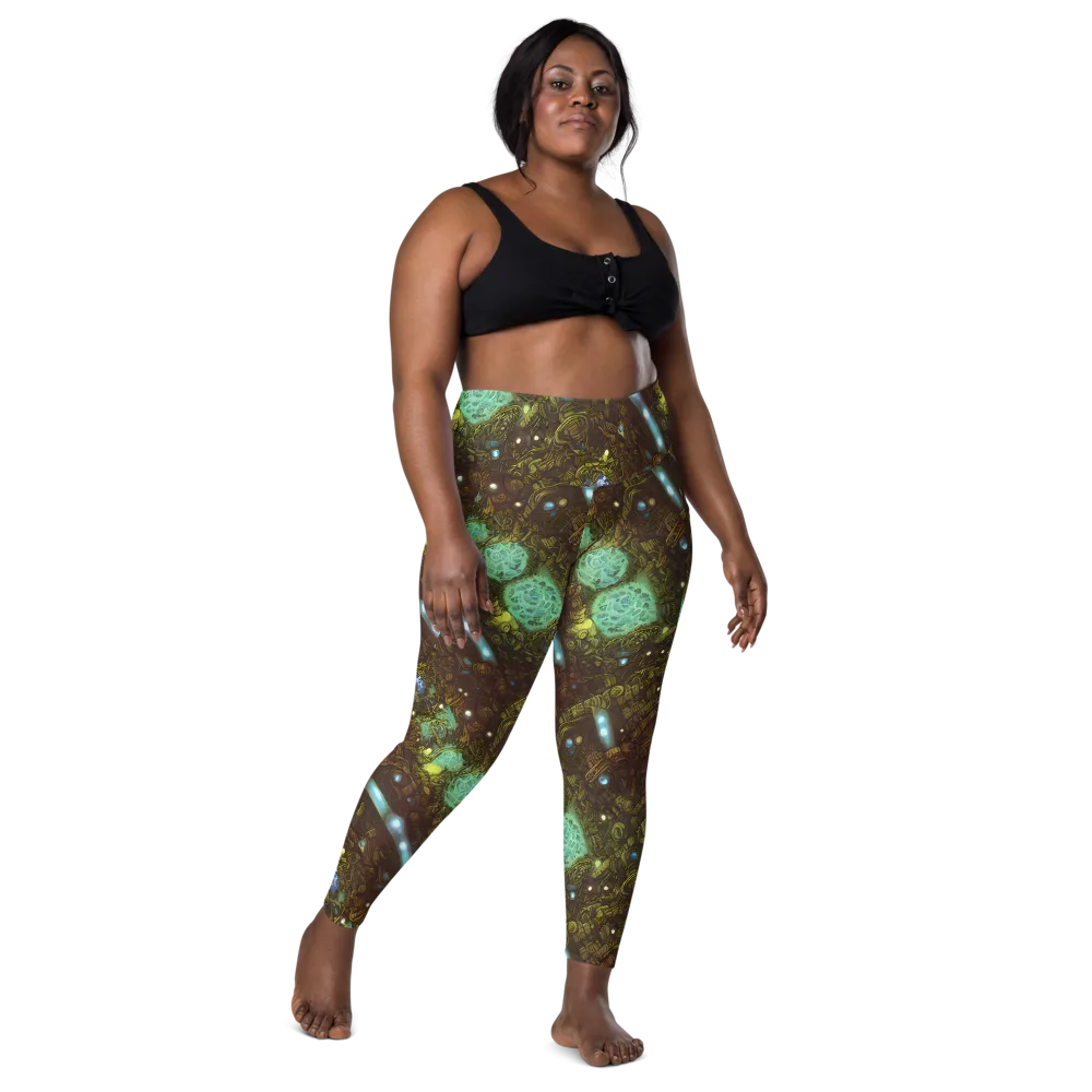 Bioluminescent Engine on Leggings with Pockets — Front