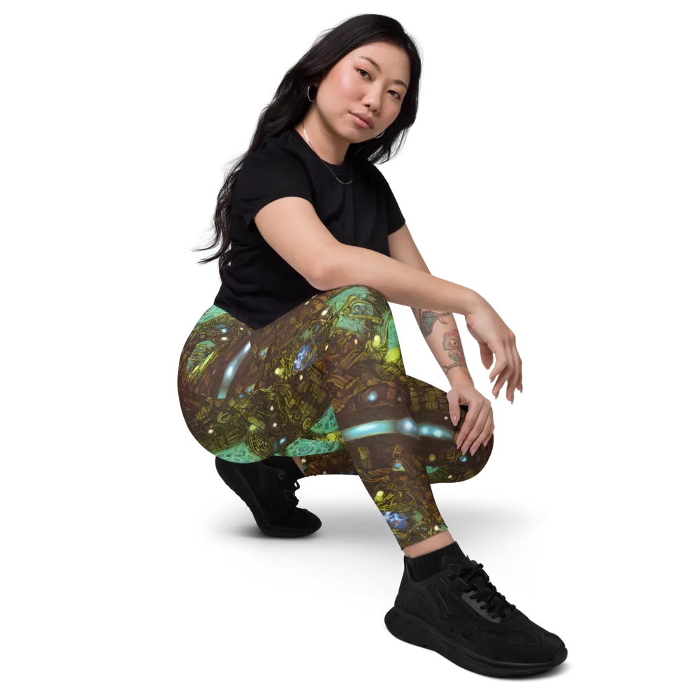 Bioluminescent Engine on Leggings with Pockets — Right Front