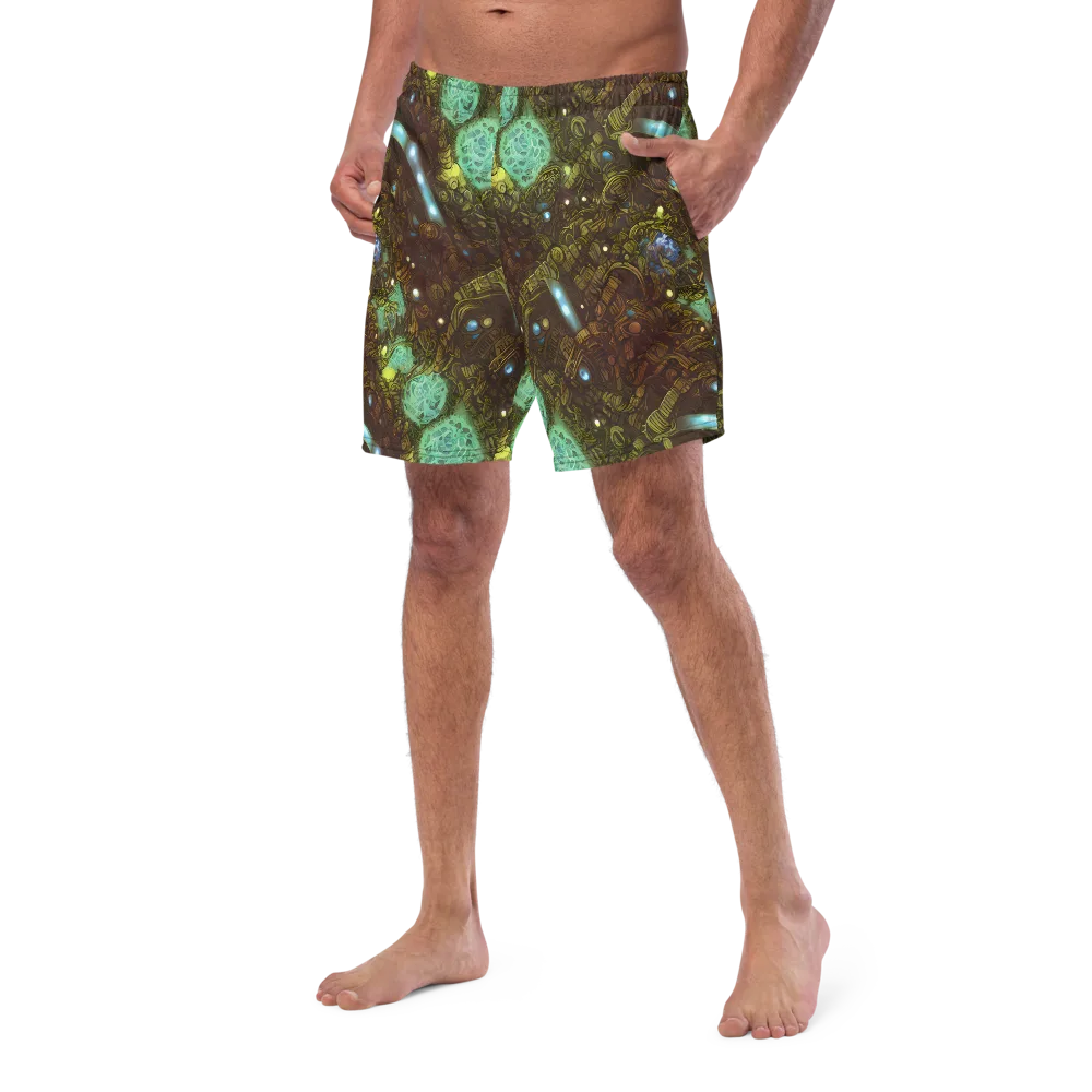 Bioluminescent Engine on Swim Trunks — Left Front
