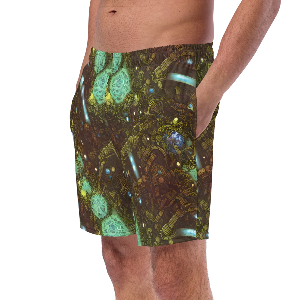 Bioluminescent Engine on Swim Trunks — Left Front