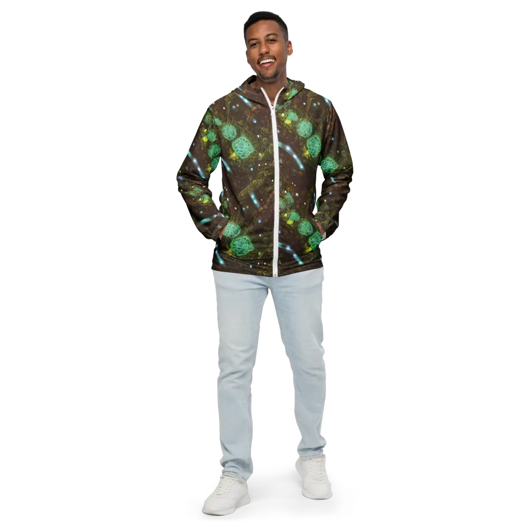 Bioluminescent Engine on Men's Windbreaker — Front