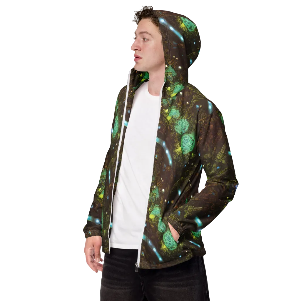 Bioluminescent Engine on Men's Windbreaker — Left Front