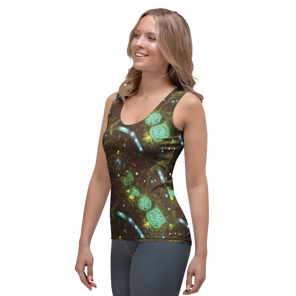 Bioluminescent Engine on Women's Tank Top — Left Front