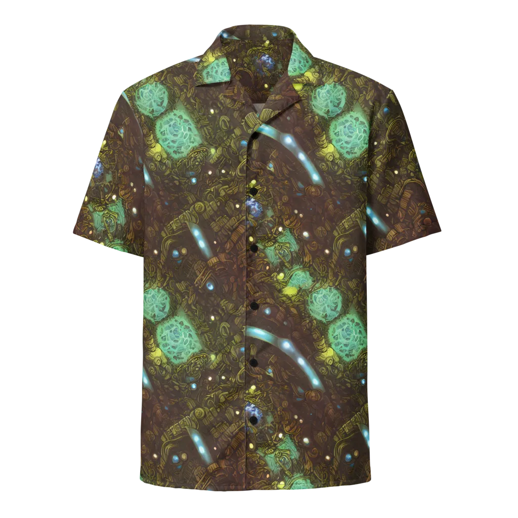 Bioluminescent Engine on Button Shirt — Front