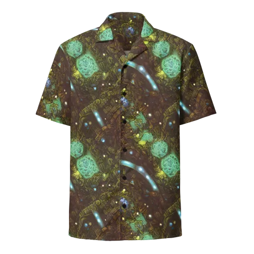 Bioluminescent Engine on a Button Shirt
