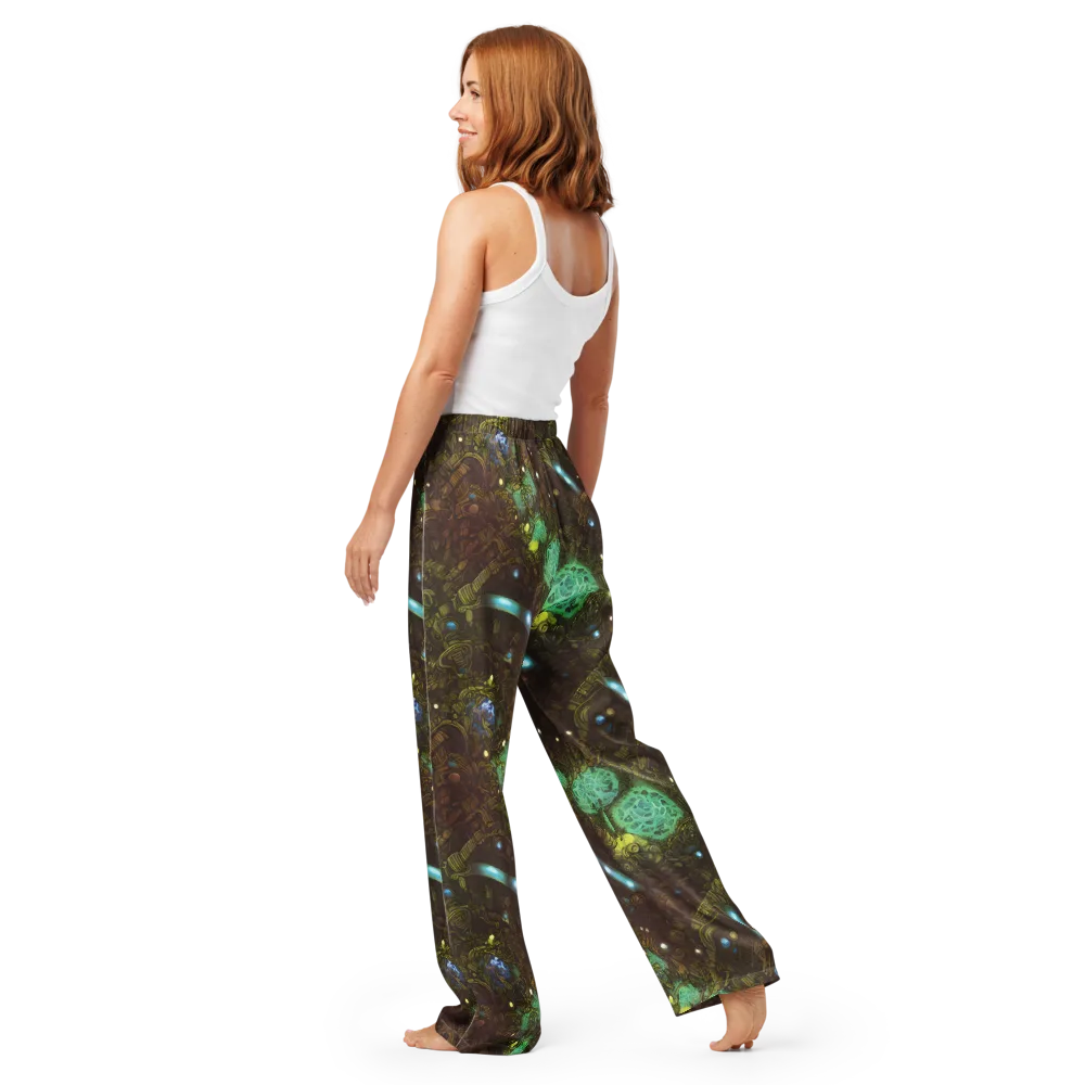 Bioluminescent Engine on Women's Pajama Pants — Back