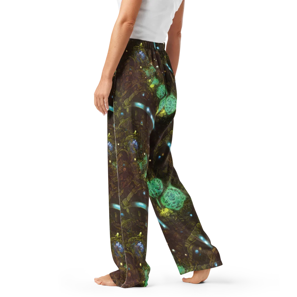 Bioluminescent Engine on Women's Pajama Pants — Left