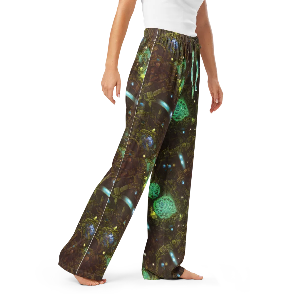 Bioluminescent Engine on Women's Pajama Pants — Right Front