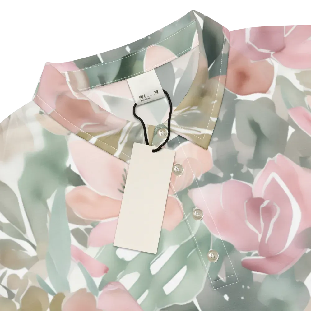 Sage Blossom on Men's Slim Fit Polo Shirt — Product details