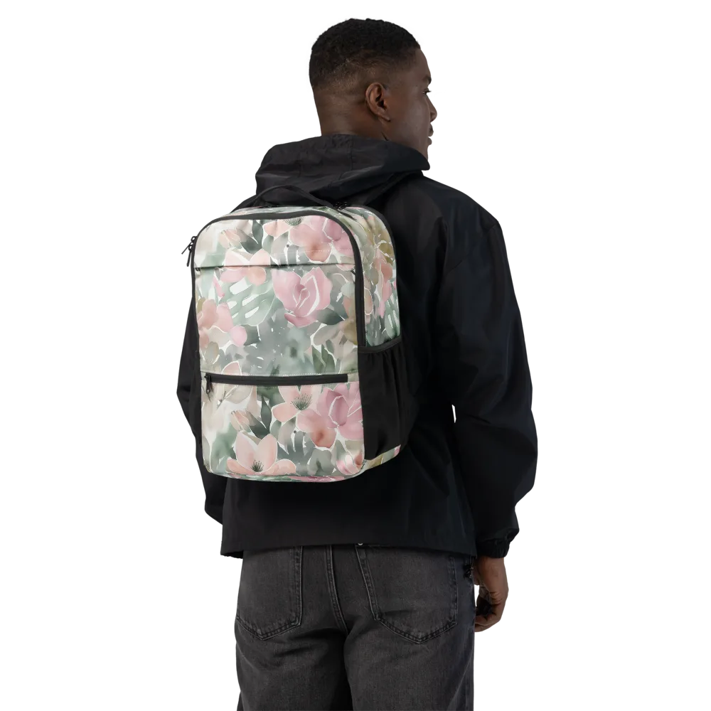 Sage Blossom on Utility Backpack — Back
