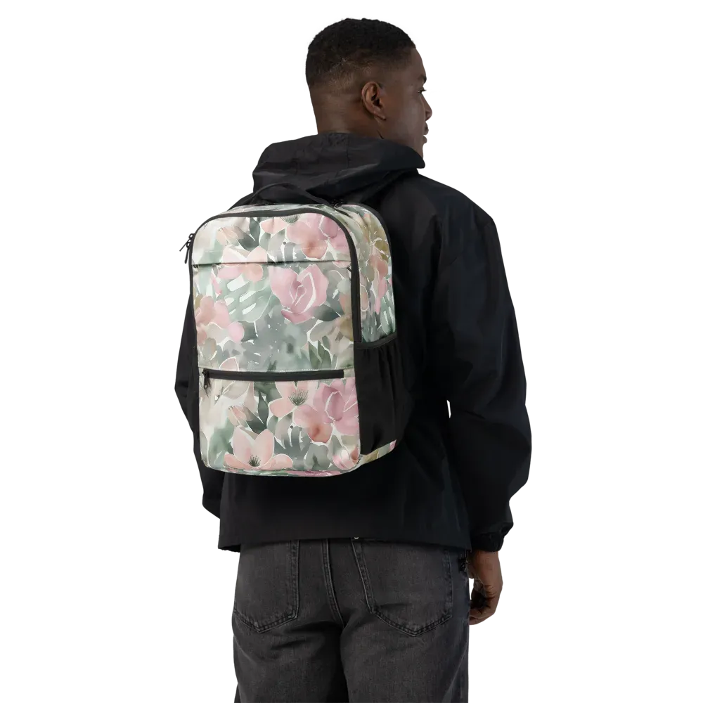 Sage Blossom on Utility Backpack — Back