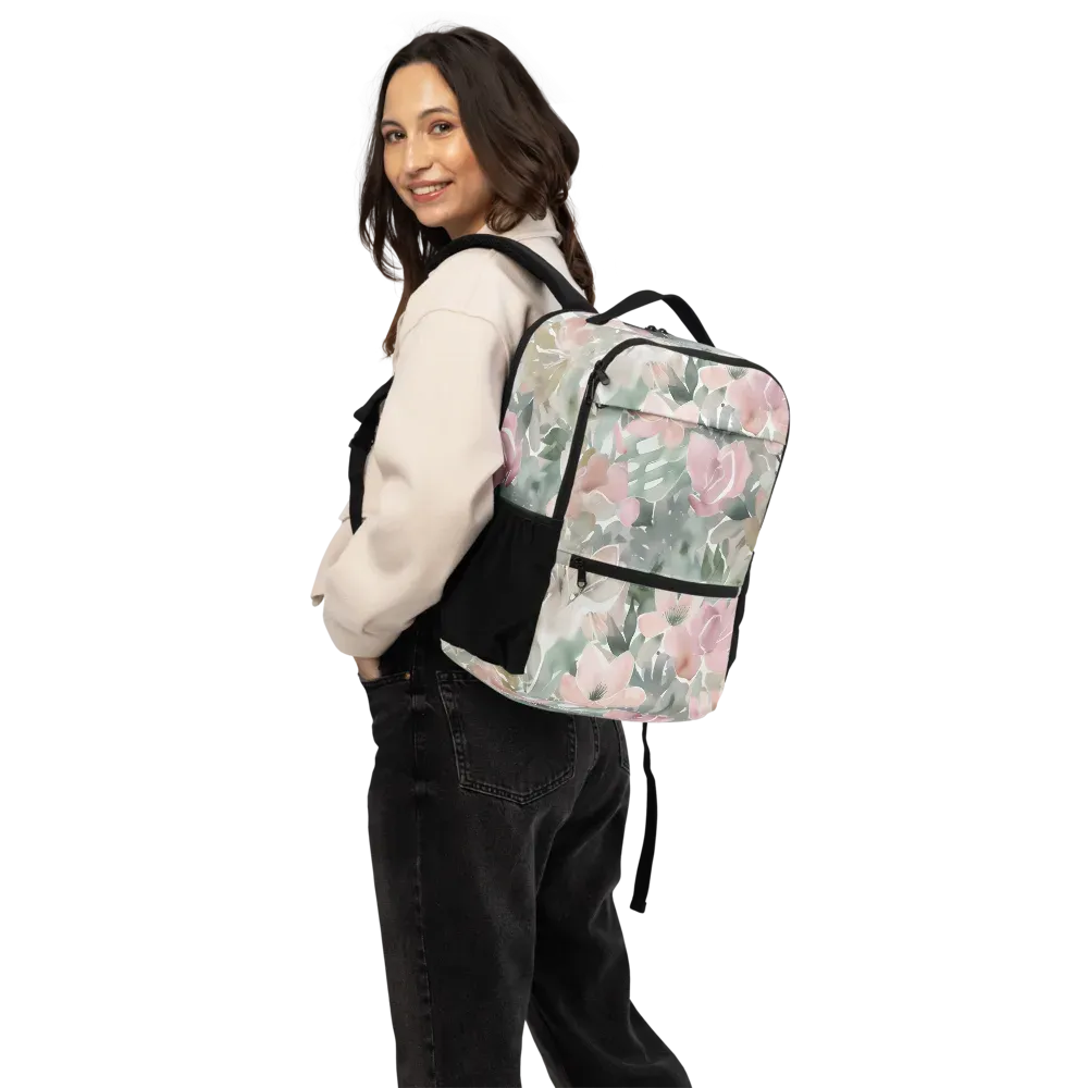 Sage Blossom on Utility Backpack — Back