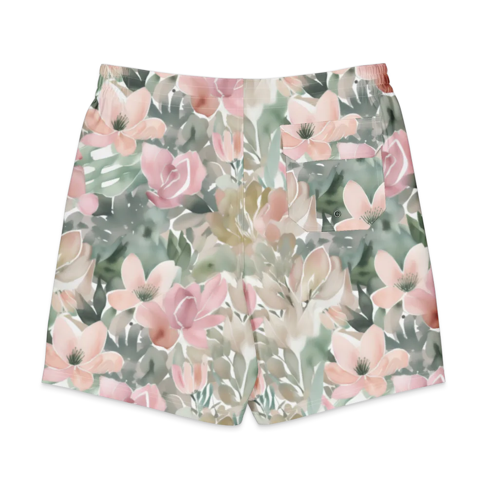 Sage Blossom on Men's Board Shorts — Back
