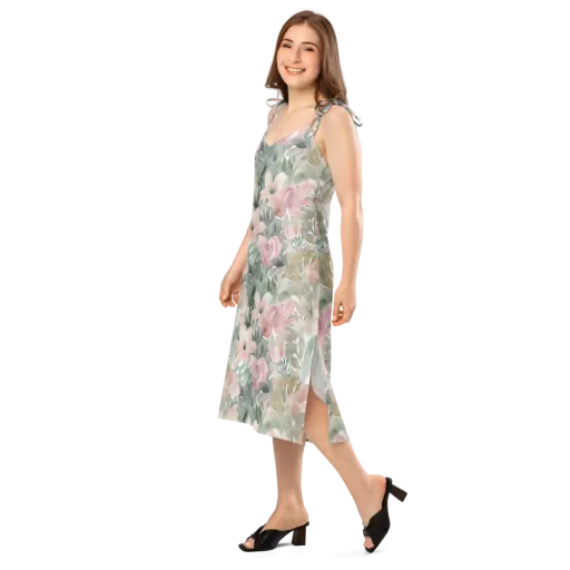 Sage Blossom on a Slip Dress
