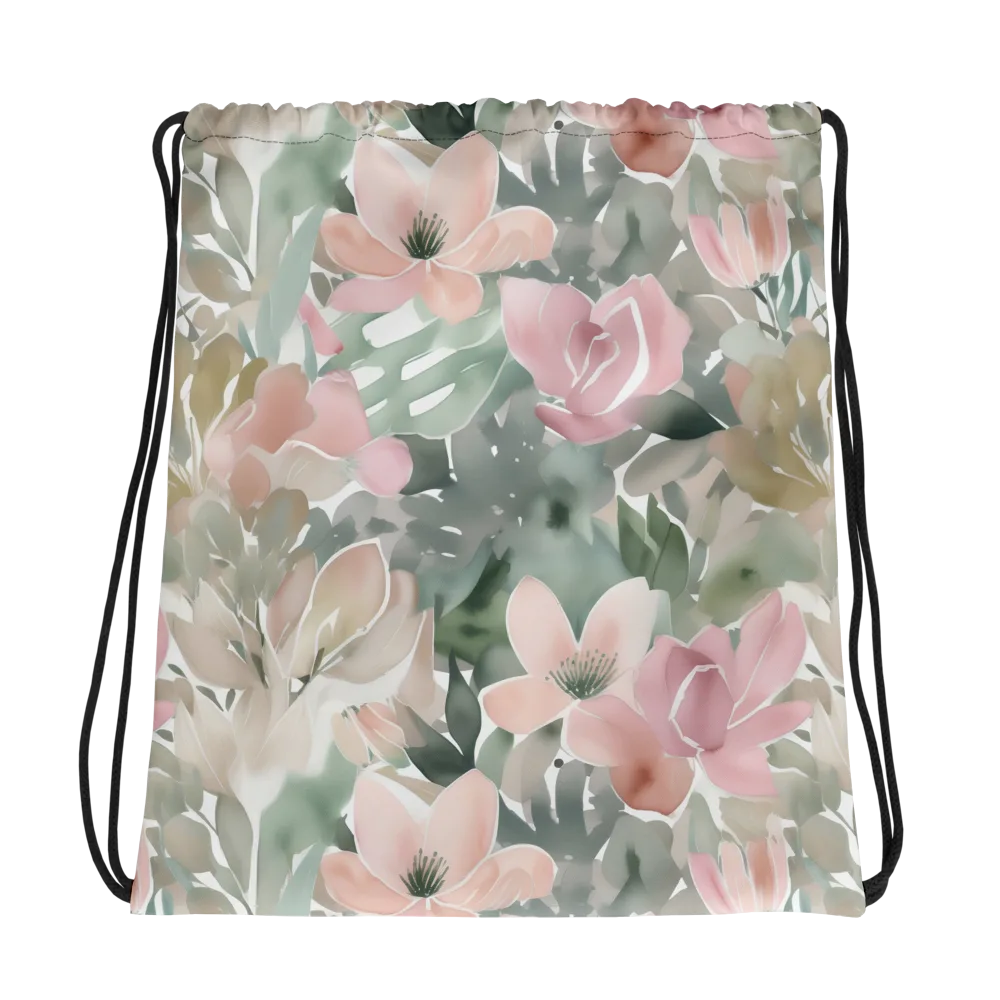 Sage Blossom on Drawstring Bag — Photo